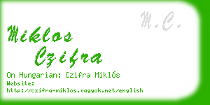 miklos czifra business card
